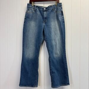 Y2K Gap Womens Western Cowgirl Boot Cut Stretch Denim Jeans Size 16 Casual USA